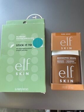 Elf Skin Pure Gold Bronzing Drops - Bronze & Stick It To Zits Pimple Patches